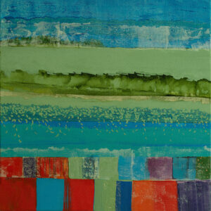 Patchwork - Acrylic and Japanese Rice Paper - on Canvas - 20" x 20"